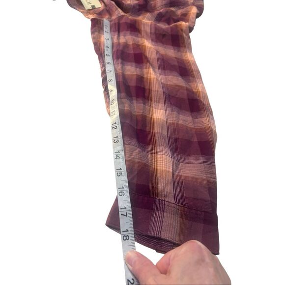 Terra & Sky Womans Plaid Button zip blouse Sz 3X NWT - Picture 7 of 7